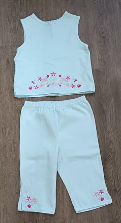 Retro letní souprava-top+kraťasy s výšivkou,v.119, 116