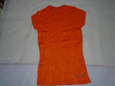 Mačkané tričko dlouhé oranžové neon vel 164-s/m, s