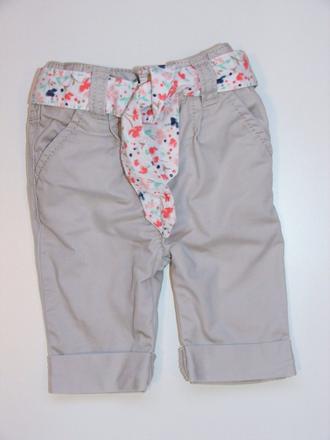 H154 bavlněné dívčí kalhoty vel. 56, f&f,56