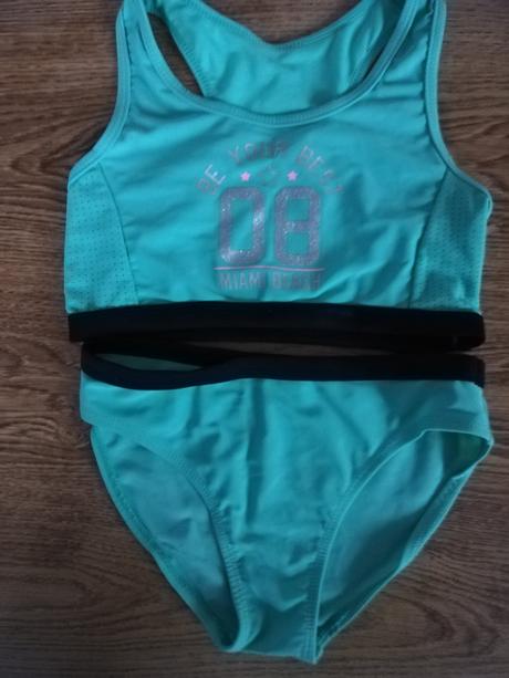 Plavky dívčí dvojdílné vel. 128/134., f&f,128