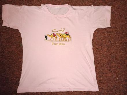 Růžové triko s velbloudy 146/152, 146