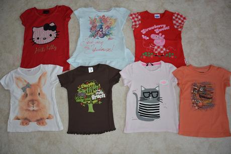 Trička 4-5 let - winx, zajíček, kočka, george,110