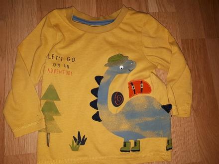 Žluté tričko s dinosaurem 86 nutmeg, nutmeg,86