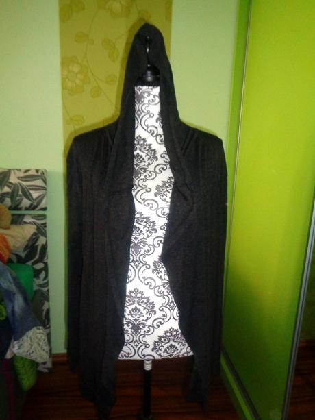 Tmavošedý kardigan s kapucí, amisu,xl