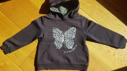 Mikina h&m 110-116 s preklapecim motylem, h&m,110