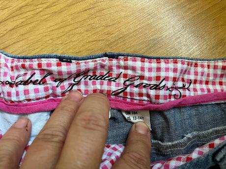 Džínové riflové kraťasy šortky, h&m,164