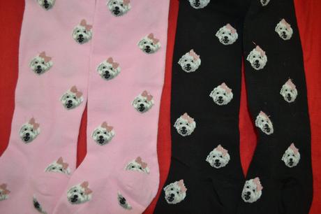 Dívčí punčocháče s pejsky bavlněné v.110/116, 110 / 116