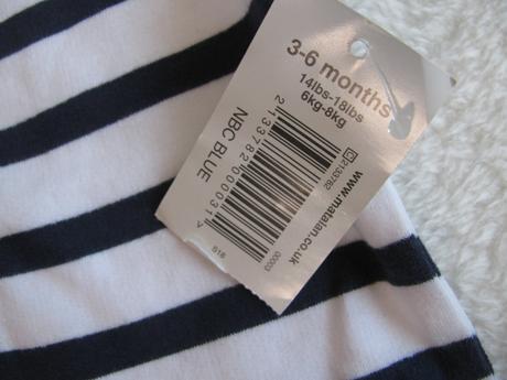 Letní bavlněný modro bílý overal v.3-6 měs., matalan,68