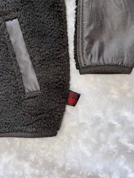 Šedá chlupatková mikina benetton, benetton,92