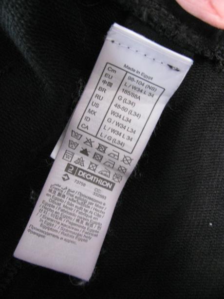Černé bavlněné tepláky - unisex, decathlon,l