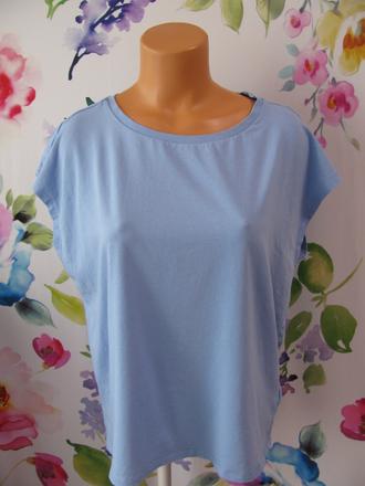 Modré pružné triko essentials, m