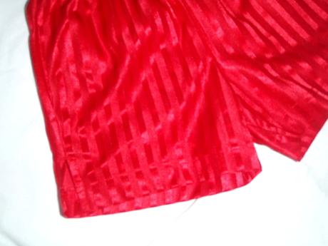 Super jasné červené dresíkové šortky, george,110