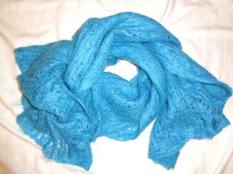 Nádherná zimní teploučká tyrkysová šála - maxi,