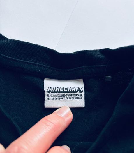 Triko černé minecraft- v.8/9 let, 134