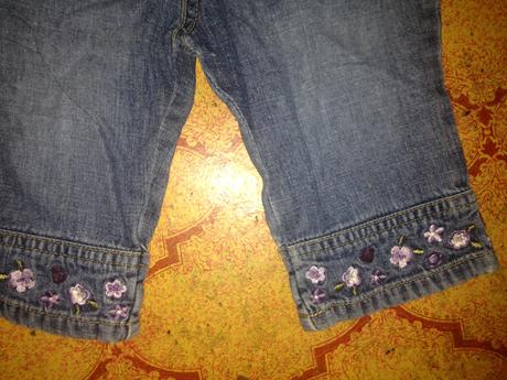 Dívčí rifle květy, h&m,74