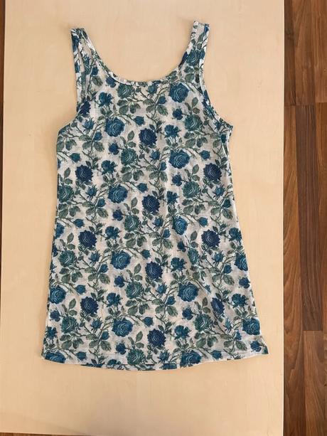 Tílko modré růže, vel m, topshop, topshop,m