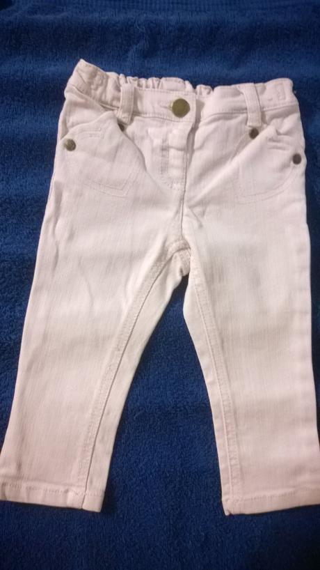 Krásné slim růžové rifle, next, vel. 80, top stav, next,80