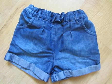 tenké džínové, riflové mašličkové kraťásky, george,98