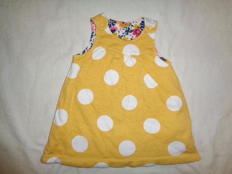 Krásné oboustranné zateplené šaty - puntík a květy, nutmeg,56