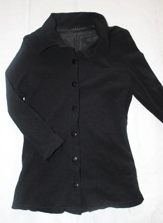 Vb193. šifónová černá košile, vel.xs, xs