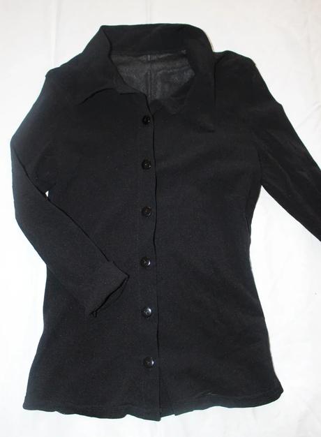 Vb193. šifónová černá košile, vel.xs, xs