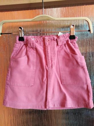 Riflová růžová sukně, kids,128