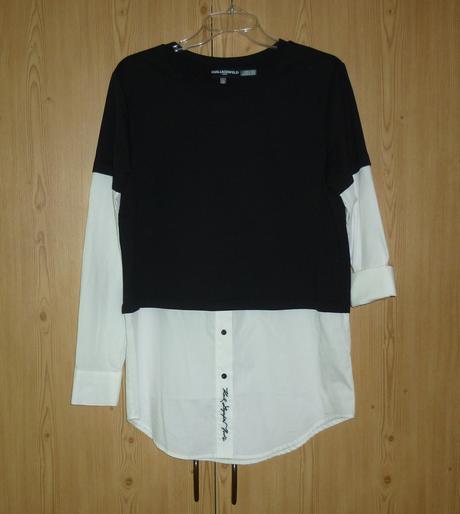 Dámská mikina s všitou košilí karl lagerfeld, xs