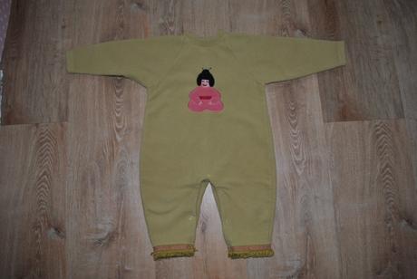 Zelený fleesový overal, 80