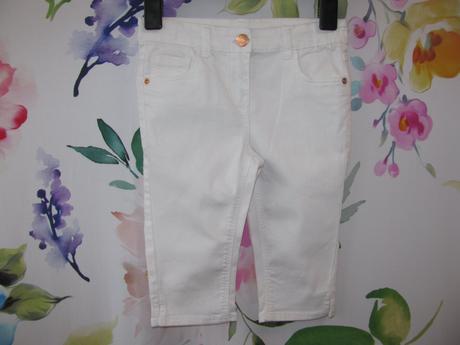 Bílé elastické džínové kraťasy, tu,128