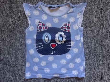 Tričko s kočkou kr.r., vel. 86/92, george,86