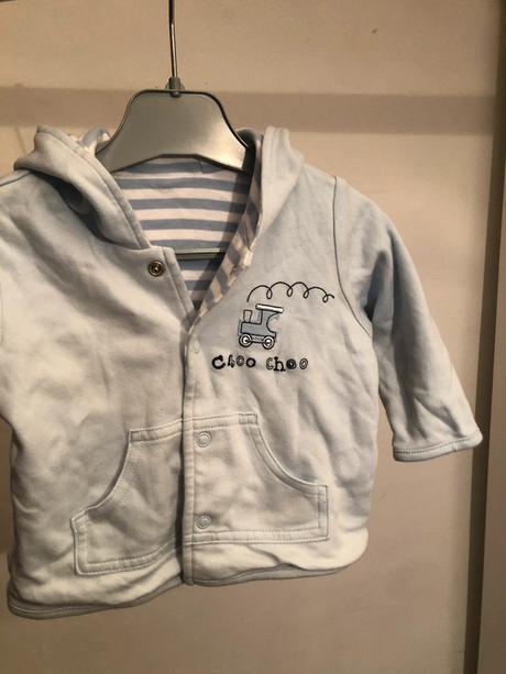 Modrý bavlněný kabátek s podšívkou, 68