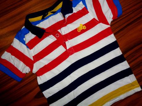 Pěkné pruhované límečkové tričko, george,98