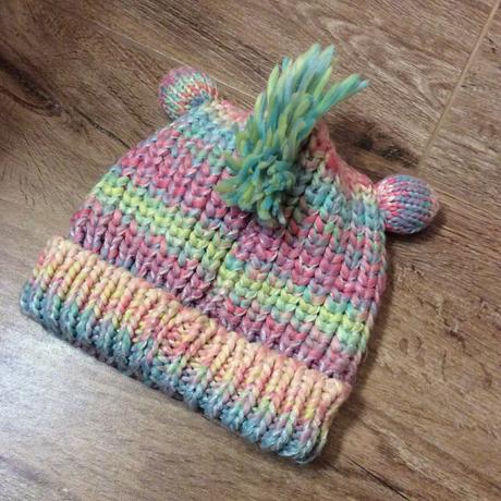 Duhová zimní čepice ,,jednorožec" 8-12 let, george,140