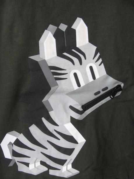 Chlapecká tmavě zelená bavlněná mikina se zebrou, next,98