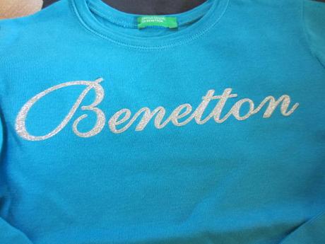 Červené tričko s dlouhým rukávem benetton, benetton,110