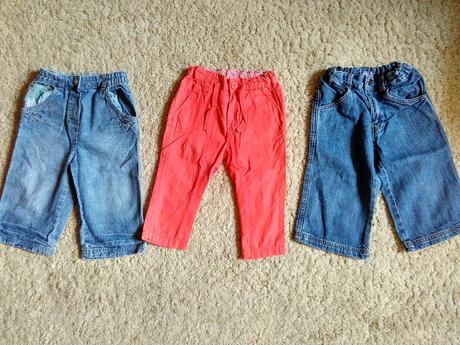 Vel.74, h&m, dětské, dívčí plátěné kalhoty, h&m,74
