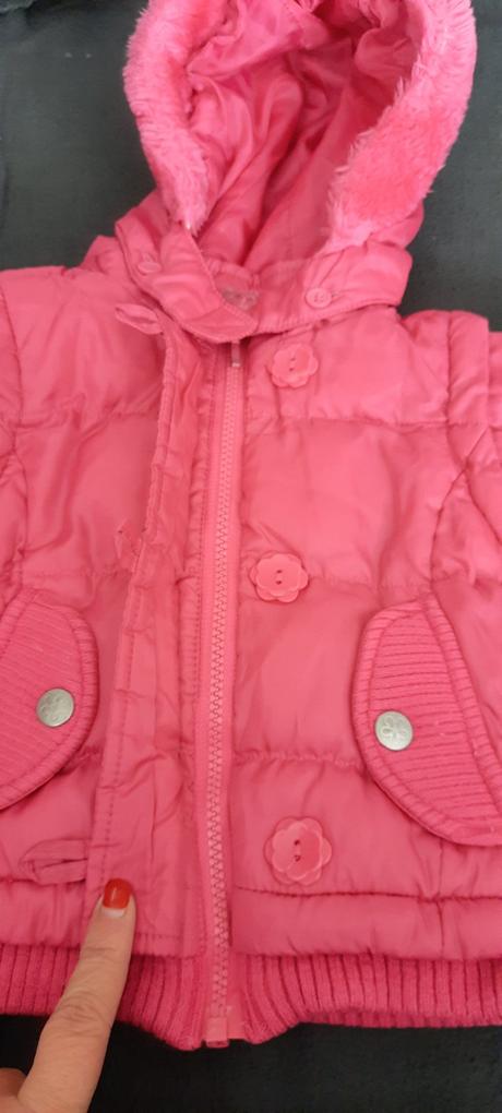Dívčí teplejší bunda vel. 12-18měs (86cm), 86