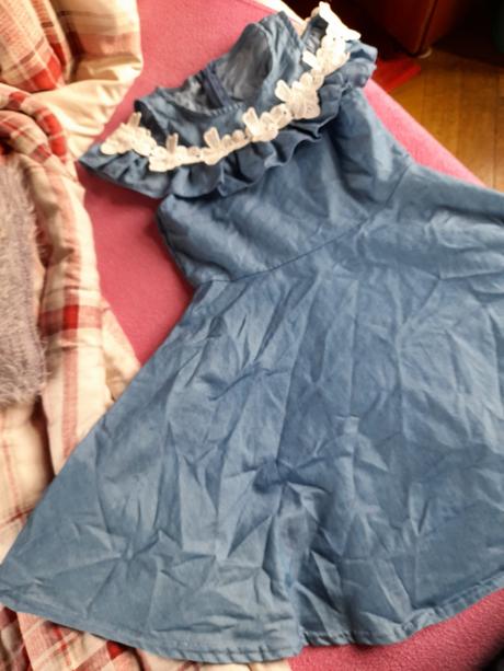 Šaty modré na léto na holčičku, 122