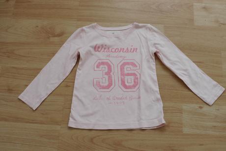 Světle růžové triko dlouhý rukáv h&m 86/92, h&m,86