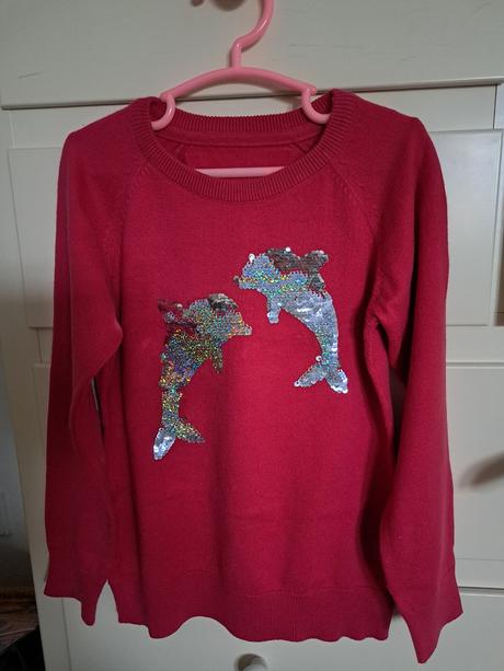 Svetr s delfínama tchibo, vel.122/128, tchibo,128