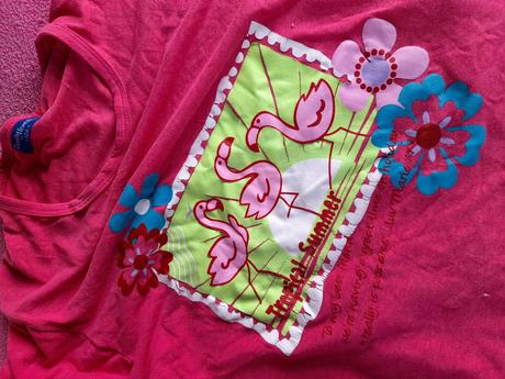 Pyžamo tříčtvrťáky s plameňákem starší, 128