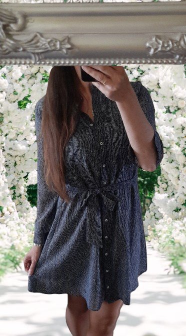 Mango elegantní halenkové šaty s páskem, mango,l