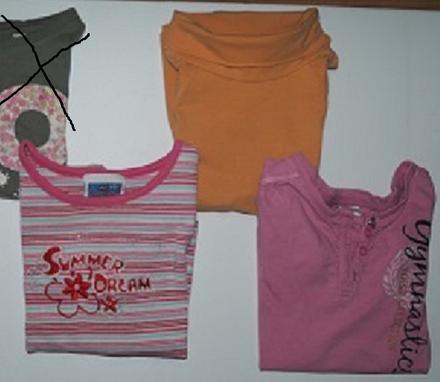 Set triček s dlouhým rukávem + rolák vel. 98, topolino,98