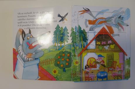 Tři prasátka (knížka + puzzle), 