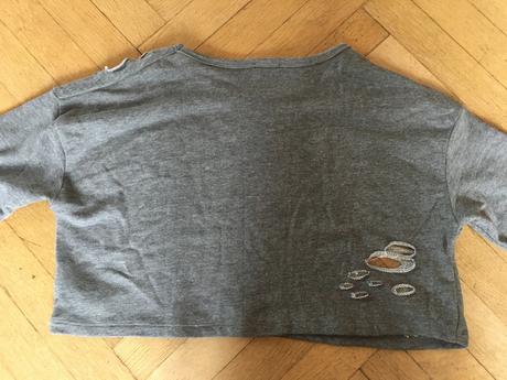 Dámský dírkovaný crop top vel. l, terranova,l