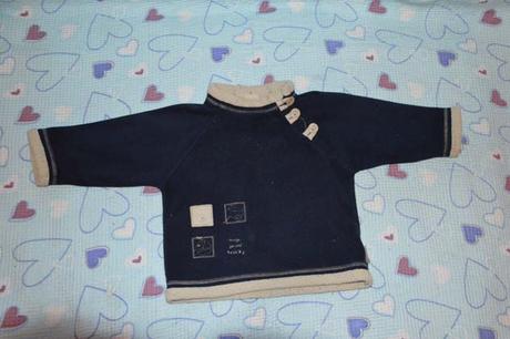 Fleeska, modrá teplá mikina, fleesová, 74