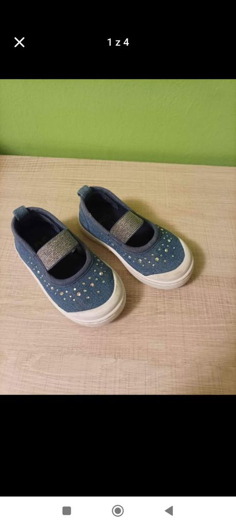 Džínové třpytivé balerínky - vel. 22, 22