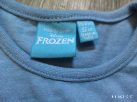 Dívčí 2x triko + 2x legíny 18-24m, vel. 86-92 elsa, disney,86