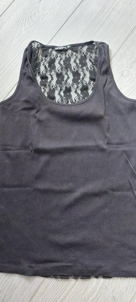 Černé tílko s krajkovými zády terranova vel.xl, terranova,xl