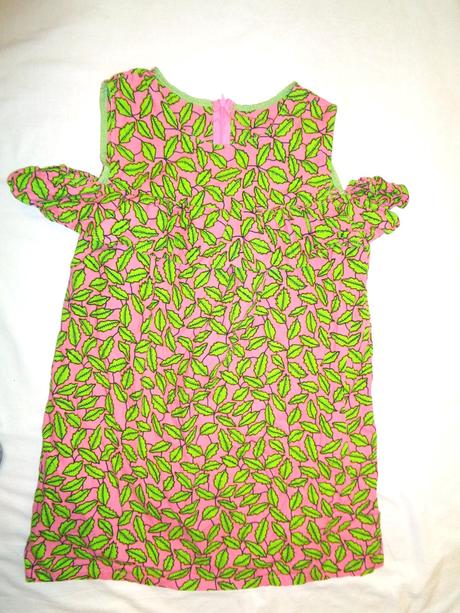 Luxusní růžovézelené šaty - otevřené ramena, 152 / 158